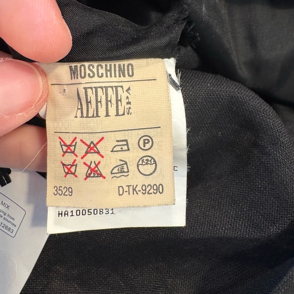MOSCHINO CHEAP AND CHIC VINTAGE Linen Duck Goose Vest Size 12 VGUC - Picture 5 of 6